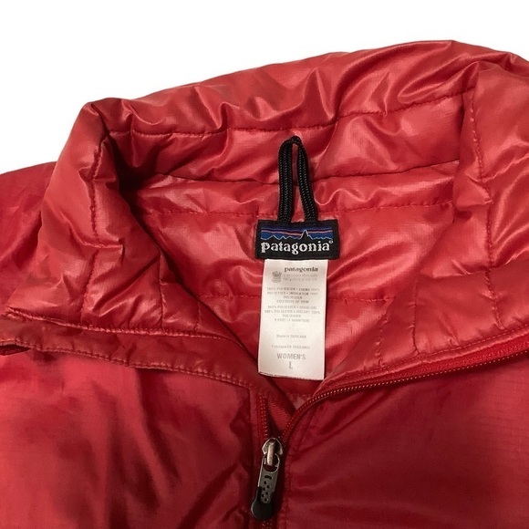 Patagonia Micro-puff Jacket Sz Large Red / Dark Pink Full Zip - Picture 3 of 7